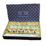 Sweet Box 800g - Moong, Mysore Pak, Nariyal Burfi & Makhmali Laddu Box