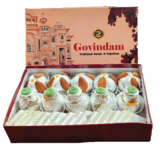 A-22.png Sweet Box 500g - Kaju Katli, Badam Ladoo & Kaju Kalash - Image 1
