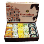 Chocolate Cake, Moong, Khirkadam, Kesar & Pista Barfi Box