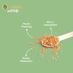 Jaggery-coated fennel seeds for a refreshing taste.