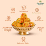 Close-up of Jodhpuri Laddu showing rich texture and brown color