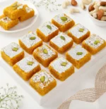 Moong Dal Barfi packed in a decorative Govindam Sweets festive gift box