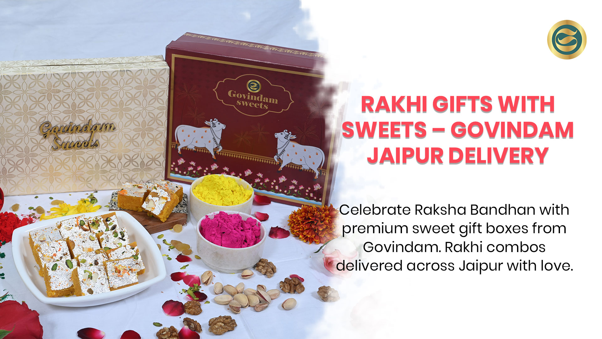 Rakhi gifts with sweets hamper from Govindam Jaipur