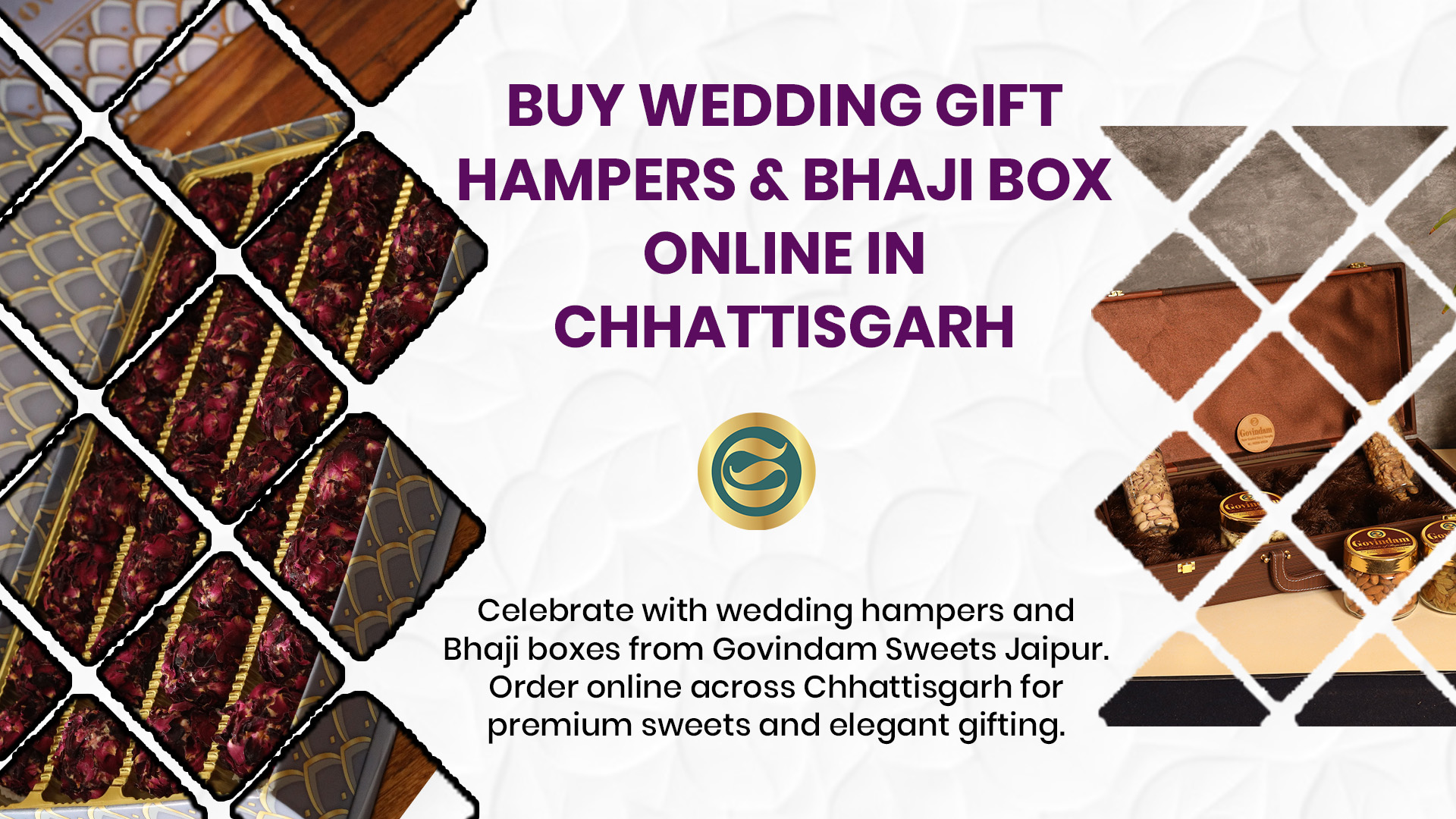 wedding hampers Chhattisgarh online delivery Govindam Sweets premium quality